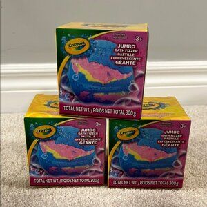 Crayola Jumbo Bath Fizzer Set of 3 brand new in box Earth shape multi colors